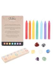 KDMD Chakra Candle & Crystal Gift Set for Meditation & Healing - thumbnail 3