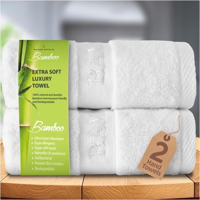 GAVENO CAVAILIA 2 Pack Bamboo Towel in White - image 1