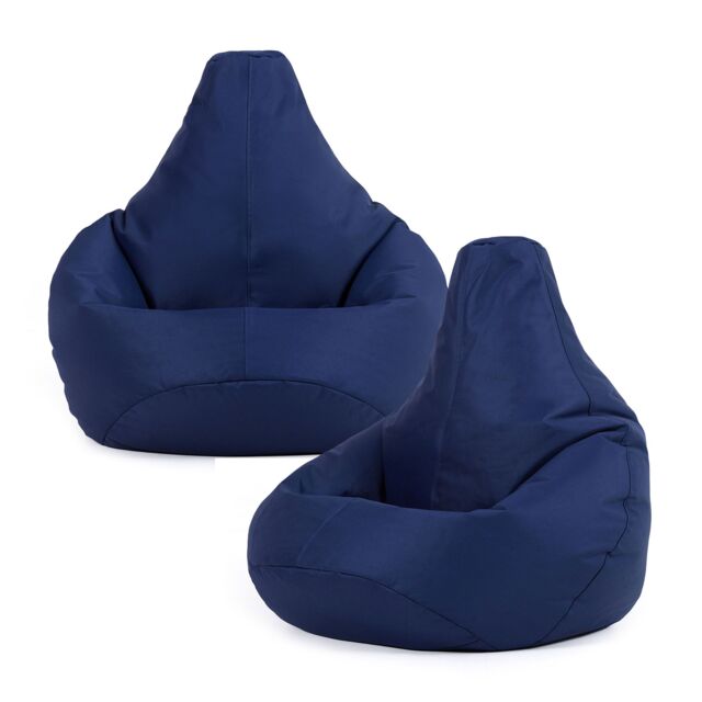 icon Kids Recliner Beanbag, Indoor & Outdoor, Purple (2-Pack) in Navy - image 1