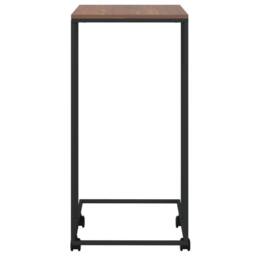 Berkfield Home Side Table with Wheels Black 40x30x63.5 cm Engineered Wood - thumbnail 4
