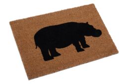 Orsina Hippo Doormat in Brown - Size: 100 cm diameter - thumbnail 2