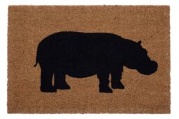 Orsina Hippo Doormat in Brown - Size: 100 cm diameter - thumbnail 1