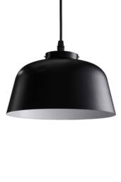 Industrial E27 Hanging Lamp with Metal Shade in Black - thumbnail 1