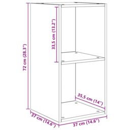 Berkfield Home Wall TV Cabinet 2 pcs Black oak 37 x 37 x 72 cm Engineered wood - thumbnail 9