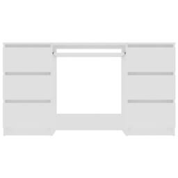 Berkfield Home Writing Desk White 140x50x77 cm Engineered Wood - Size: 140 x 50 x 77 cm - thumbnail 4