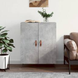 Berkfield Home Sideboard Concrete Grey 69.5x34x90 cm Engineered Wood - thumbnail 2