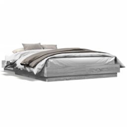 Berkfield Home Bed Frame without Mattress Grey Sonoma 120x200 cm - Size: Small Double - thumbnail 2