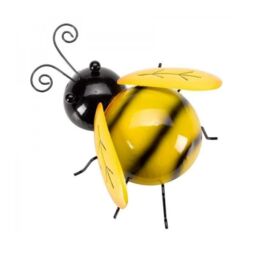 Marco Paul 15cm Yellow Metal Bumblebee Wall Art for Garden in Bright Yellow - thumbnail 7
