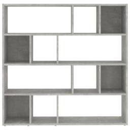 Berkfield Home Decorative Book Cabinet/Room Divider Concrete Grey 105x24x102 cm - Size: 105 x 24 x 102 cm - thumbnail 5