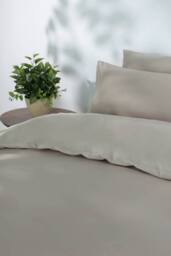 Martex Everyday Luxury Cotton Duvet Cover Set - Warm Pebble in Nude - Size: Double - thumbnail 3