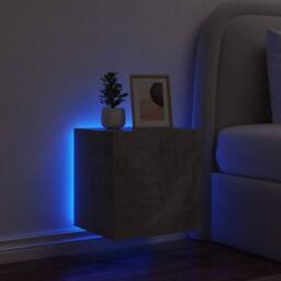 Berkfield Home TV Wall Cabinets with LED Lights 2 pcs Concrete Grey 40.5x35x40 cm - thumbnail 7