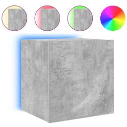 Berkfield Home TV Wall Cabinets with LED Lights 2 pcs Concrete Grey 40.5x35x40 cm - thumbnail 8