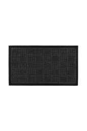 JVL Firth Tile Rubber Backed Door Mat, 40x70cm, Charcoal - Size: 40 cm x 70 cm - thumbnail 1