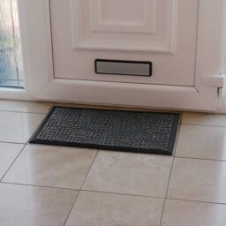 JVL Firth Tile Rubber Backed Door Mat, 40x70cm, Charcoal - Size: 40 cm x 70 cm - thumbnail 3