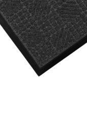 JVL Firth Tile Rubber Backed Door Mat, 40x70cm, Charcoal - Size: 40 cm x 70 cm - thumbnail 5