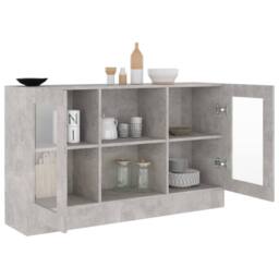 Berkfield Home Vitrine Cabinet Concrete Grey 120x30.5x70 cm Engineered Wood - thumbnail 4