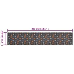 Berkfield Home Kitchen Rug Washable Paws 60x300 cm Velvet - thumbnail 5