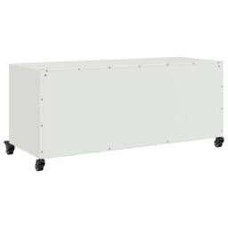 Berkfield Home TV Cabinet White 100.5x39x43.5 cm Steel - thumbnail 8