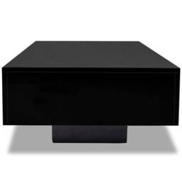 Berkfield Home Coffee Table High Gloss Black - thumbnail 4