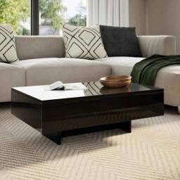Berkfield Home Coffee Table High Gloss Black - thumbnail 2