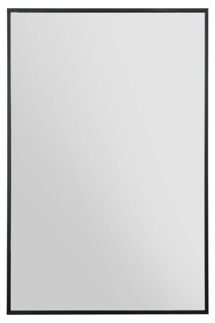 "MirrorOutlet The Artus - Black Aluminium Edged Wall Mirror 35"" X 24"" (90CM X 60CM) - Size: 1 Pack" - image 1