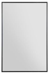 "MirrorOutlet The Artus - Black Aluminium Edged Wall Mirror 35"" X 24"" (90CM X 60CM) - Size: 1 Pack" - thumbnail 1
