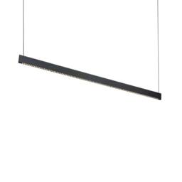 Netlighting Steel Wide LED Bar Pendant Ceiling Light Black 3000K