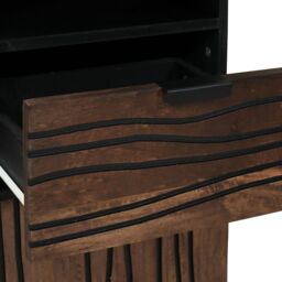 Berkfield Home Bathroom Furniture Sets with Drawer with Shelf Striped with Storage with Door Brown 38 x 33 x 160 cm - thumbnail 7