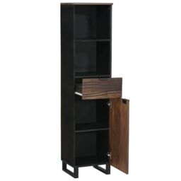 Berkfield Home Bathroom Furniture Sets with Drawer with Shelf Striped with Storage with Door Brown 38 x 33 x 160 cm - thumbnail 2