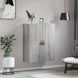 Berkfield Home Wall Mounted Cabinet Grey Sonoma 69.5x34x90 cm - thumbnail 1