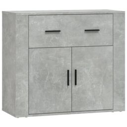 Berkfield Home Sideboard Concrete Grey 80x33x70 cm Engineered Wood - Size: 80 x 33 x 70 cm - thumbnail 2