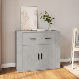 Berkfield Home Sideboard Concrete Grey 80x33x70 cm Engineered Wood - Size: 80 x 33 x 70 cm - thumbnail 1