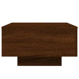 Berkfield Home Modern Coffee Table with LED Lights Brown Oak 55x55x31 cm - Size: 55 x 55 x 31 cm - thumbnail 8
