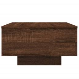 Berkfield Home Modern Coffee Table with LED Lights Brown Oak 55x55x31 cm - Size: 55 x 55 x 31 cm - thumbnail 6