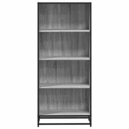Berkfield Home Bookcase Grey Sonoma 60x35x139 cm Engineered Wood - Size: 60 x 35 x 139 cm - thumbnail 4