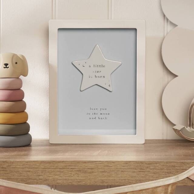 Bambino by Juliana Little Star Blue Framed Plaque in Light Blue - image 1