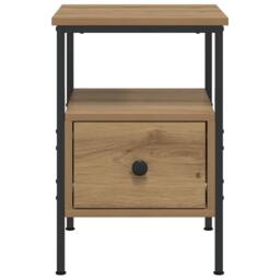 Berkfield Home Durable Bedside Cabinet Artisan Oak 34x36x50 cm Engineered Wood in Brown - Size: 34 x 36 x 50 cm - thumbnail 4