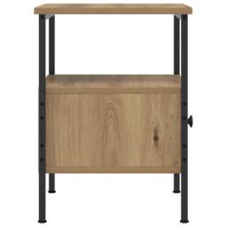 Berkfield Home Durable Bedside Cabinet Artisan Oak 34x36x50 cm Engineered Wood in Brown - Size: 34 x 36 x 50 cm - thumbnail 6