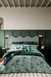 Ted Baker 'Belmar Floral' Cotton Sateen Duvet Cover Set in Light Green - Size: Super King - thumbnail 1