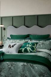 Ted Baker 'Belmar Floral' Cotton Sateen Duvet Cover Set in Light Green - Size: Super King - thumbnail 2