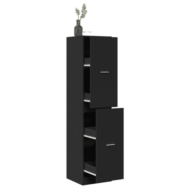 Berkfield Home Apothecary Cabinet¬†Black 40x41x174.5 cm Engineered Wood in Black - image 1