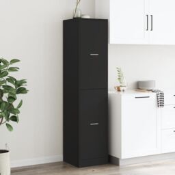 Berkfield Home Apothecary Cabinet¬†Black 40x41x174.5 cm Engineered Wood in Black - thumbnail 4