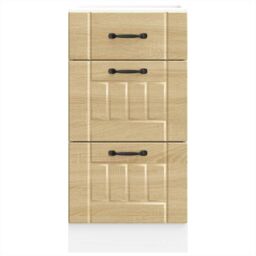 Berkfield Home Kitchen Base Cabinet Lucca Sonoma Oak Engineered Wood in Brown - thumbnail 4