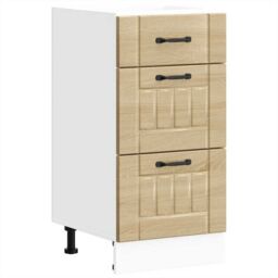 Berkfield Home Kitchen Base Cabinet Lucca Sonoma Oak Engineered Wood in Brown - thumbnail 2