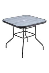 Living and Home Garden Square Tempered Glass Marble Coffee Table in Grey - thumbnail 5