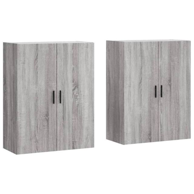 Berkfield Home Wall Mounted Cabinets 2 pcs Grey Sonoma 69.5x34x90 cm - image 1