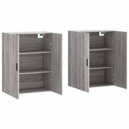 Berkfield Home Wall Mounted Cabinets 2 pcs Grey Sonoma 69.5x34x90 cm - thumbnail 4