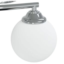 Berkfield Home Ceiling Lamp with Round Glass Shades for 4 G9 LED Lights in White - thumbnail 5
