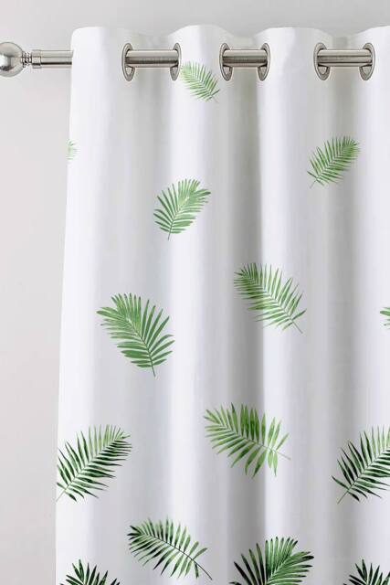 Martex Fern Pencil Eyelit Curtains & Tie Backs in White - Size: 168 cm width x 183 cm drop - image 1