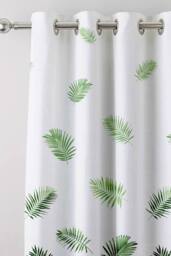 Martex Fern Pencil Eyelit Curtains & Tie Backs in White - Size: 168 cm width x 183 cm drop